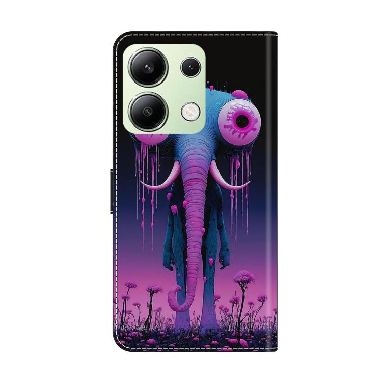 For Redmi Note 13 4G Crystal-Like Painted Vegan Leather Phone Case