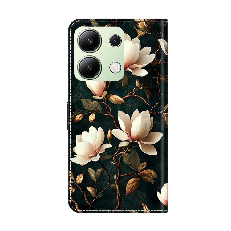 For Redmi Note 13 4G Crystal-Like Painted Vegan Leather Phone Case