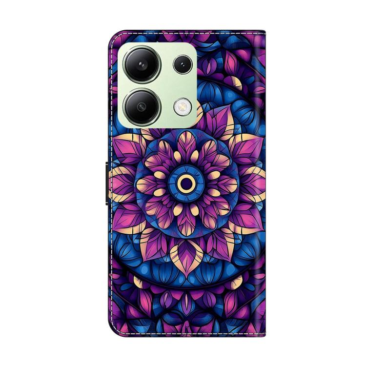For Redmi Note 13 4G Crystal-Like Painted Vegan Leather Phone Case