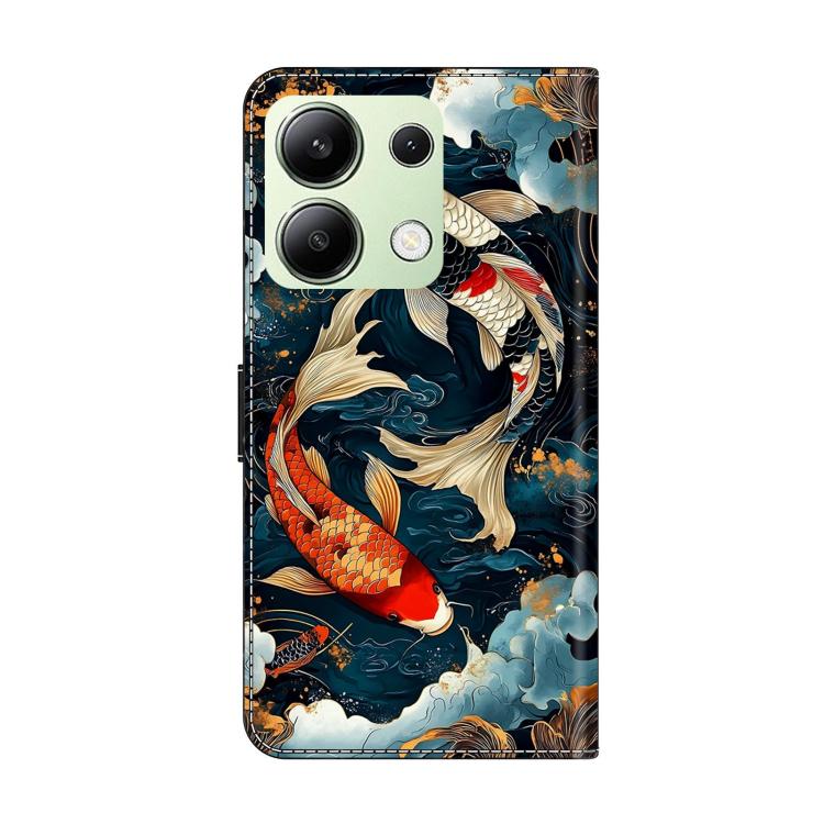 For Redmi Note 13 4G Crystal-Like Painted Vegan Leather Phone Case