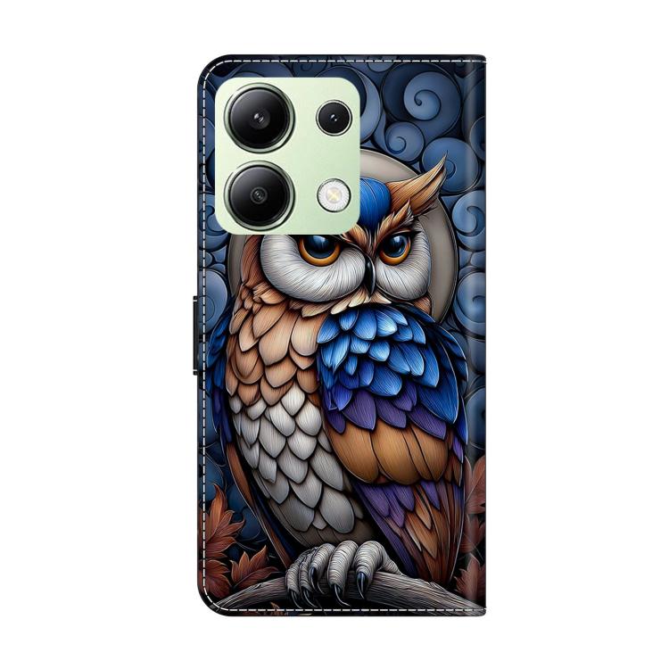 For Redmi Note 13 4G Crystal-Like Painted Vegan Leather Phone Case