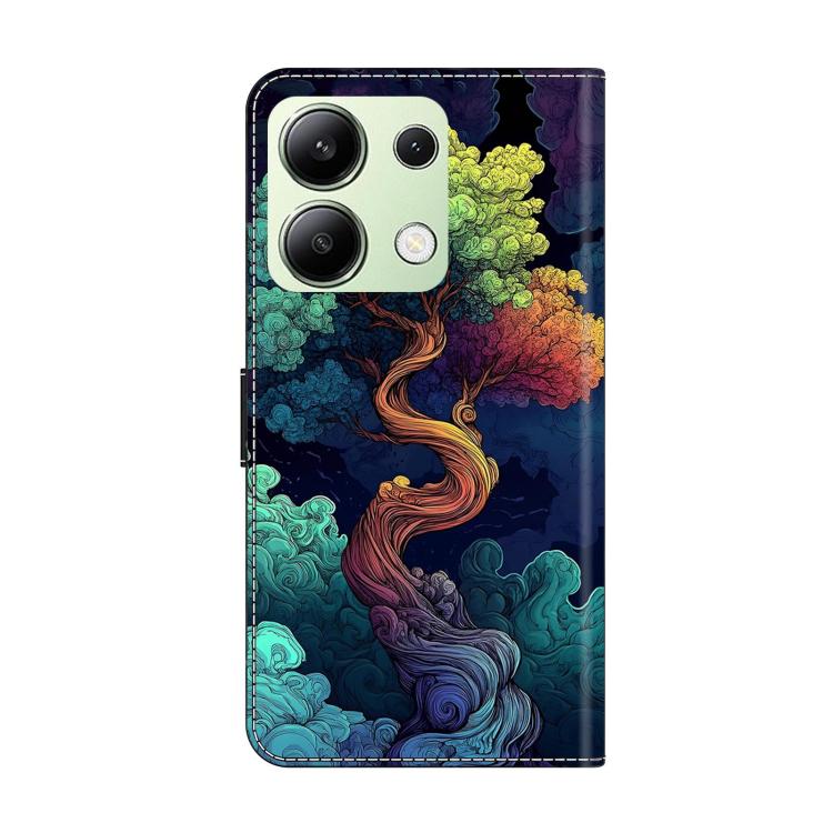 For Redmi Note 13 4G Crystal-Like Painted Vegan Leather Phone Case