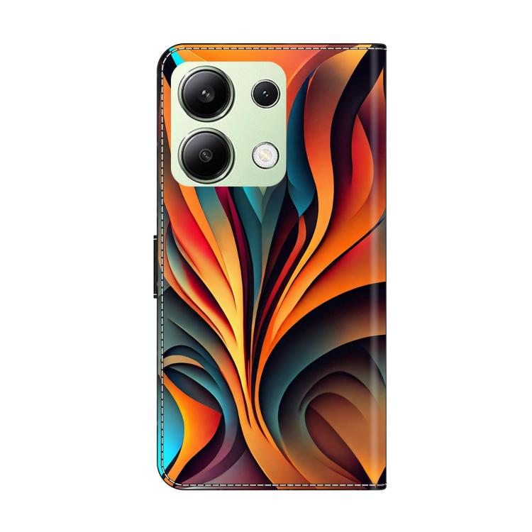 For Redmi Note 13 4G Crystal-Like Painted Vegan Leather Phone Case