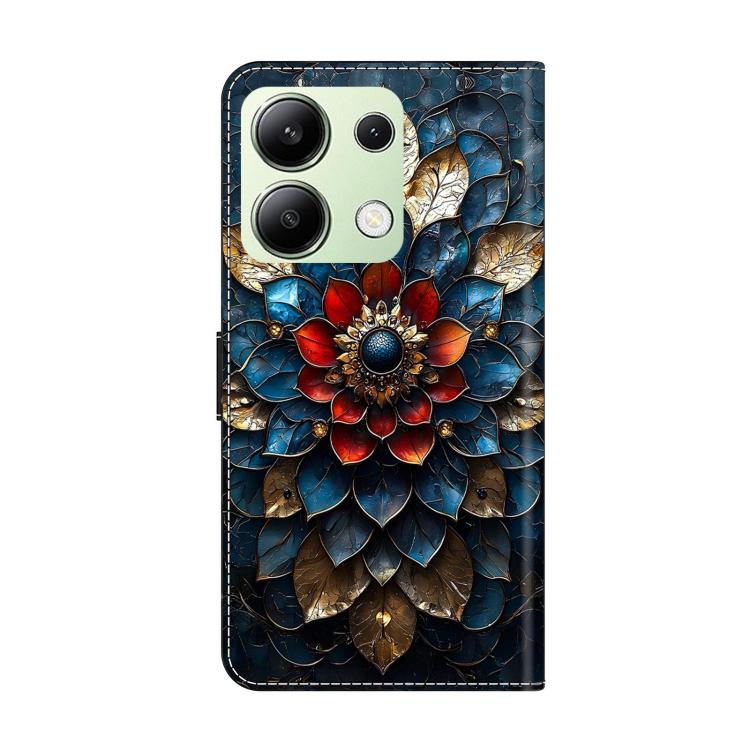 For Redmi Note 13 4G Crystal-Like Painted Vegan Leather Phone Case