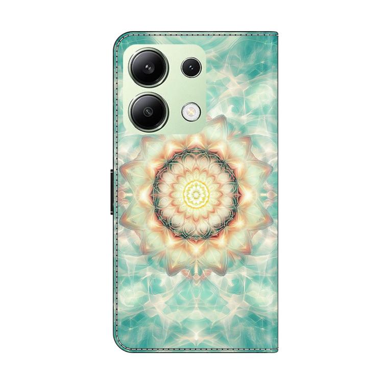 For Redmi Note 13 4G Crystal-Like Painted Vegan Leather Phone Case
