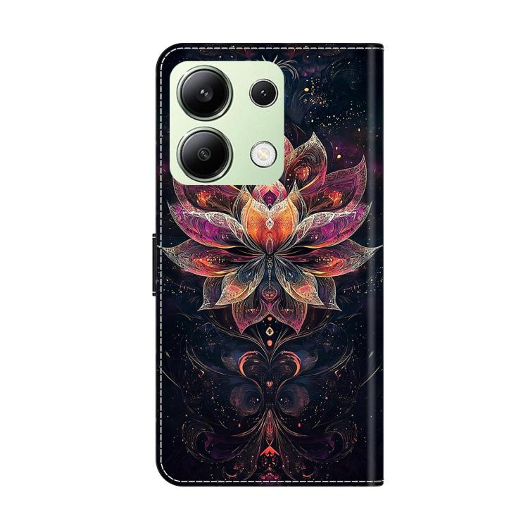 For Redmi Note 13 4G Crystal-Like Painted Vegan Leather Phone Case