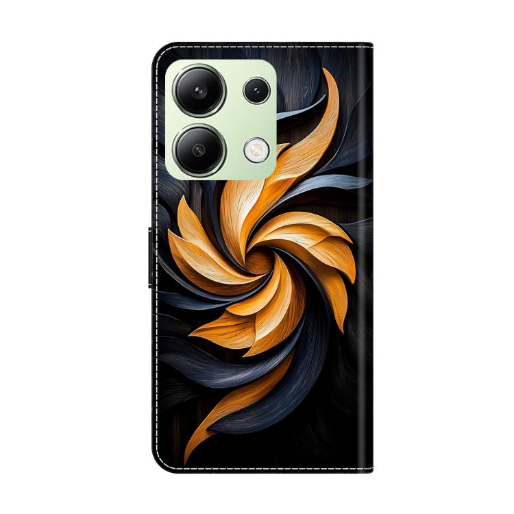 For Redmi Note 13 4G Crystal-Like Painted Vegan Leather Phone Case