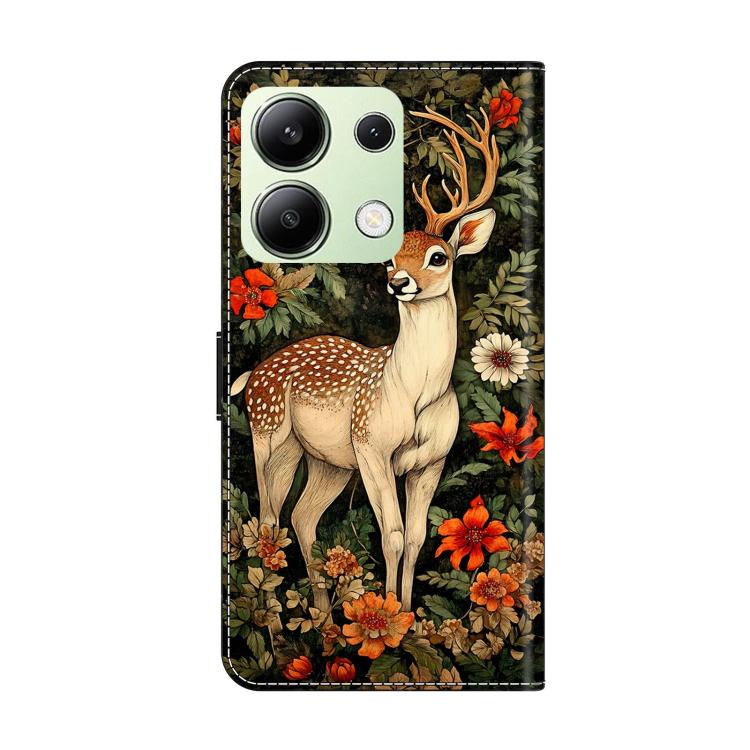 For Redmi Note 13 4G Crystal-Like Painted Vegan Leather Phone Case