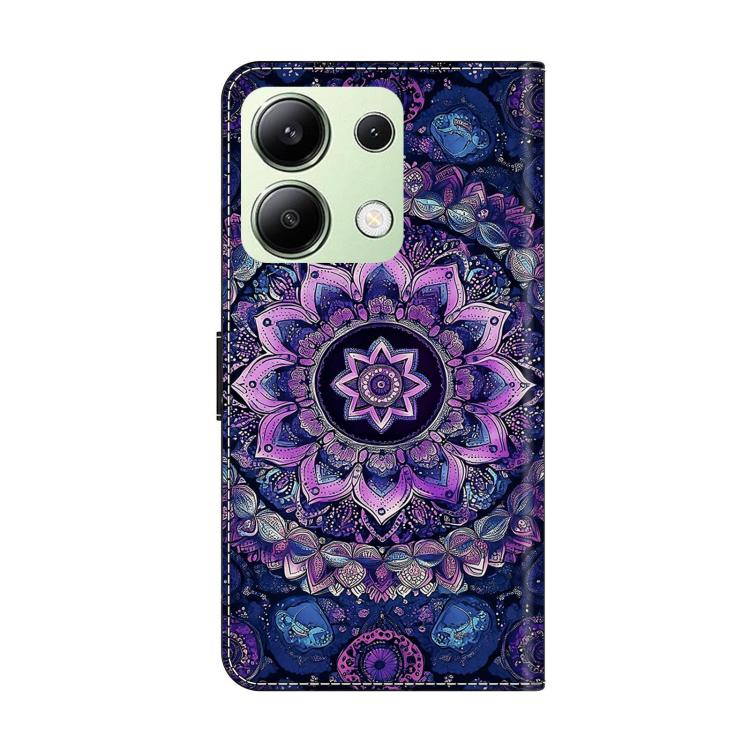 For Redmi Note 13 4G Crystal-Like Painted Vegan Leather Phone Case