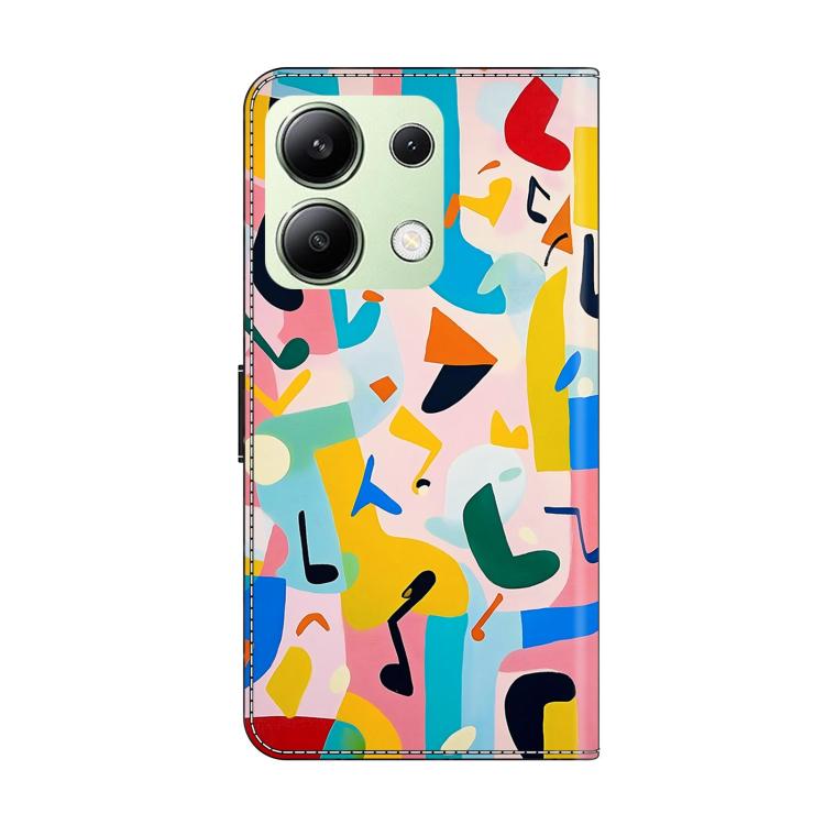 For Redmi Note 13 4G Crystal-Like Painted Vegan Leather Phone Case