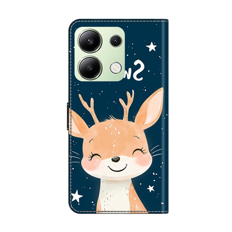 For Redmi Note 13 4G Crystal-Like Painted Vegan Leather Phone Case