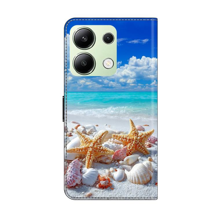 For Redmi Note 13 4G Crystal-Like Painted Vegan Leather Phone Case