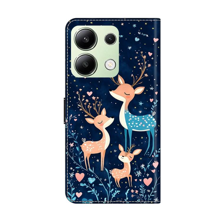 For Redmi Note 13 4G Crystal-Like Painted Vegan Leather Phone Case