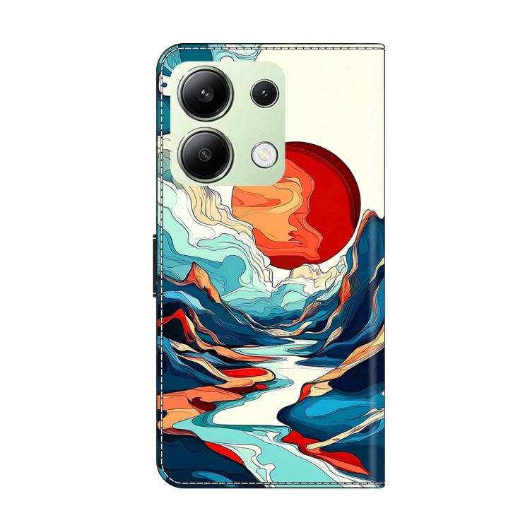 For Redmi Note 13 4G Crystal-Like Painted Vegan Leather Phone Case