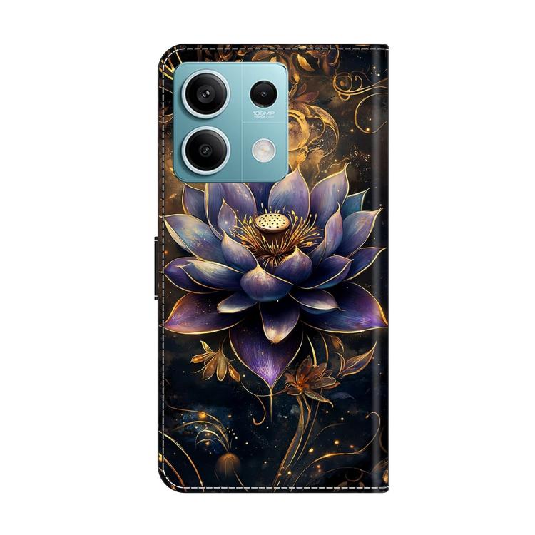 For Redmi Note 13 Crystal-Like Painted Vegan Leather Phone Case