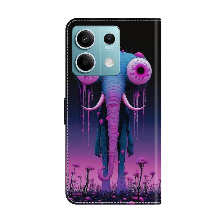 For Redmi Note 13 Crystal-Like Painted Vegan Leather Phone Case