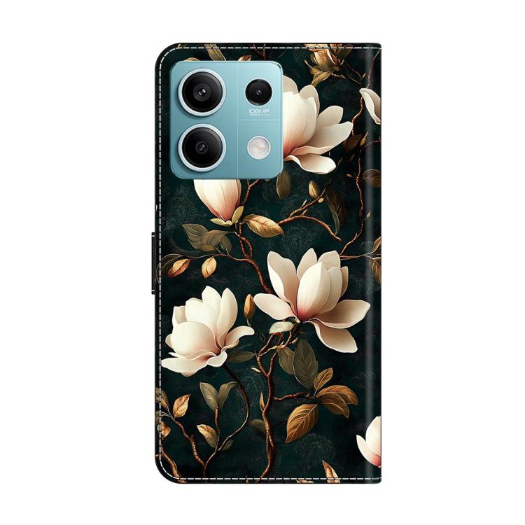 For Redmi Note 13 Crystal-Like Painted Vegan Leather Phone Case