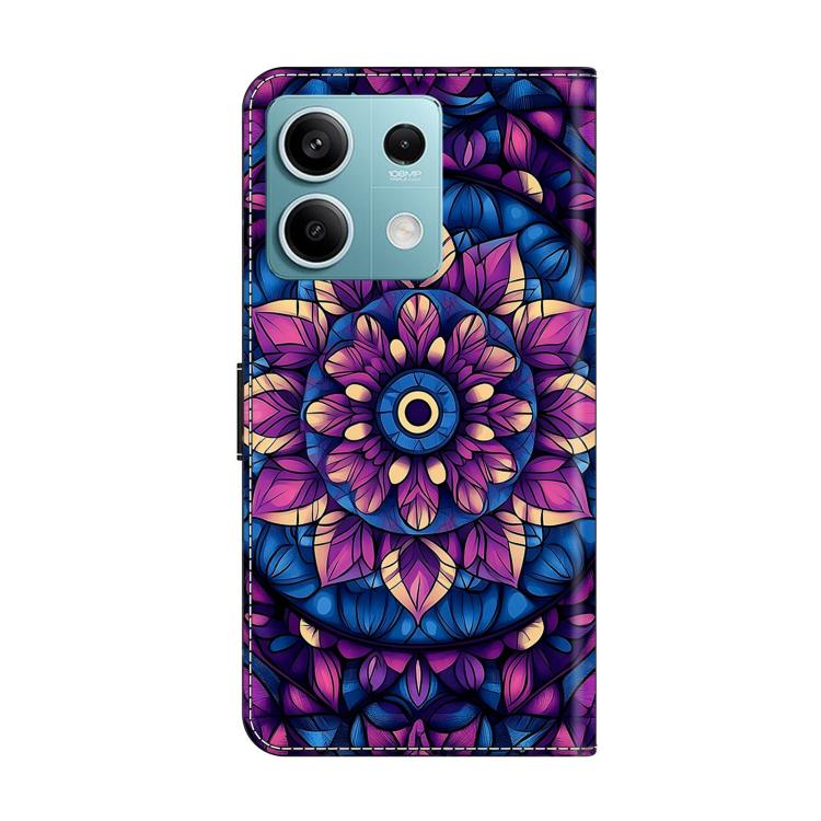 For Redmi Note 13 Crystal-Like Painted Vegan Leather Phone Case