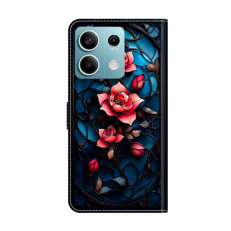For Redmi Note 13 Crystal-Like Painted Vegan Leather Phone Case