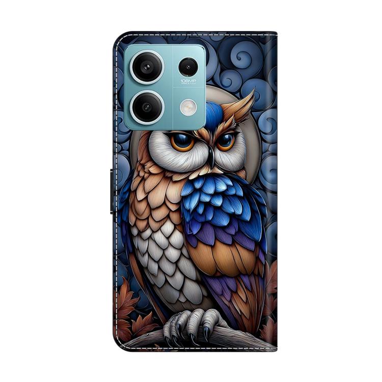 For Redmi Note 13 Crystal-Like Painted Vegan Leather Phone Case