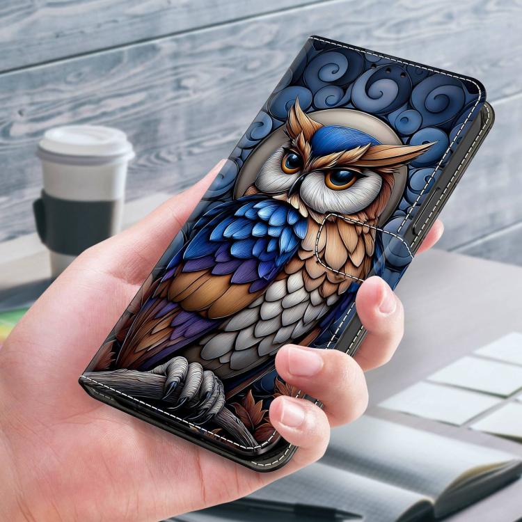 For Redmi Note 13 Crystal-Like Painted Vegan Leather Phone Case