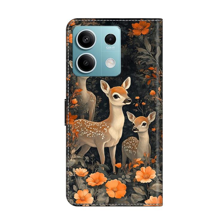 For Redmi Note 13 Crystal-Like Painted Vegan Leather Phone Case