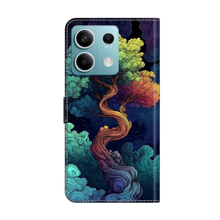 For Redmi Note 13 Crystal-Like Painted Vegan Leather Phone Case