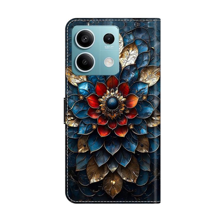 For Redmi Note 13 Crystal-Like Painted Vegan Leather Phone Case