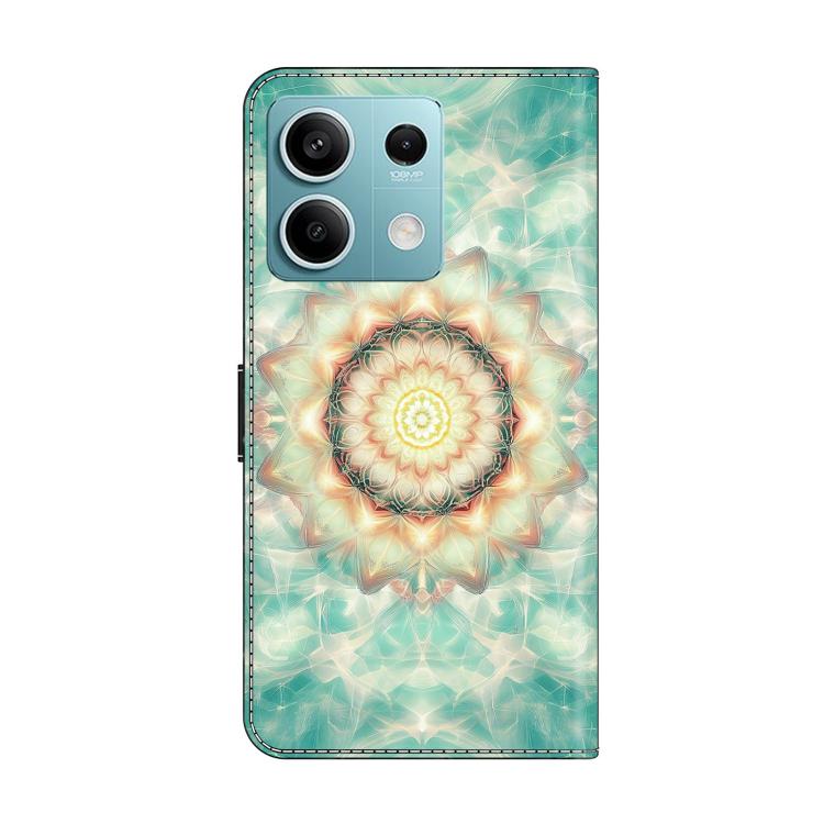 For Redmi Note 13 Crystal-Like Painted Vegan Leather Phone Case