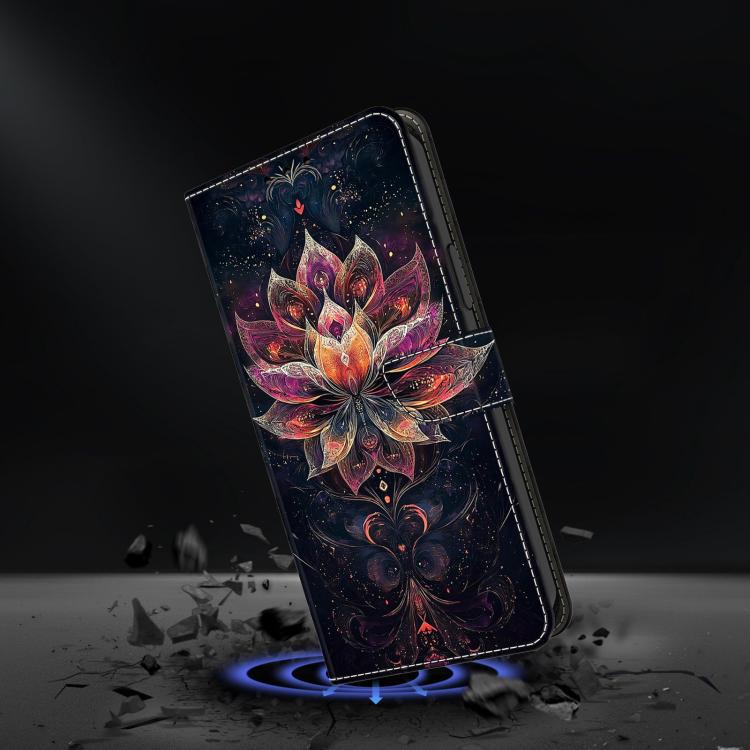 For Redmi Note 13 Crystal-Like Painted Vegan Leather Phone Case
