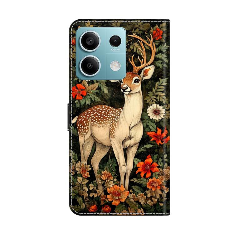 For Redmi Note 13 Crystal-Like Painted Vegan Leather Phone Case