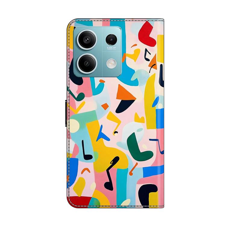 For Redmi Note 13 Crystal-Like Painted Vegan Leather Phone Case