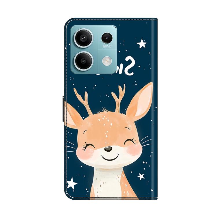 For Redmi Note 13 Crystal-Like Painted Vegan Leather Phone Case