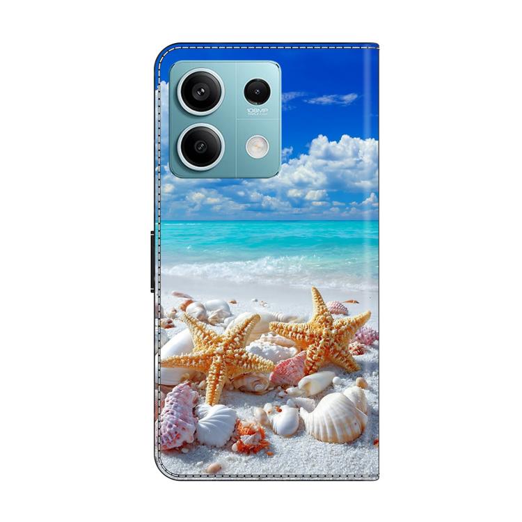 For Redmi Note 13 Crystal-Like Painted Vegan Leather Phone Case