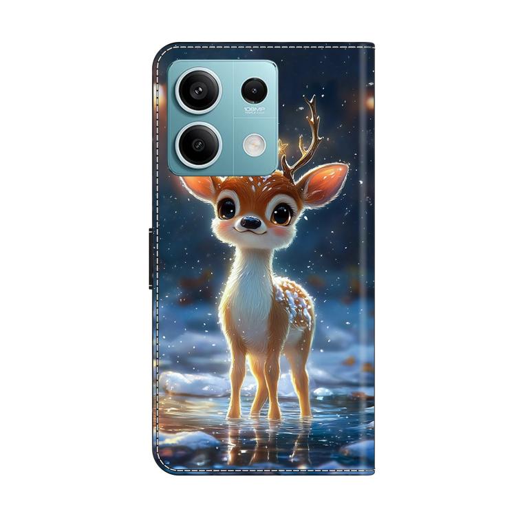 For Redmi Note 13 Crystal-Like Painted Vegan Leather Phone Case