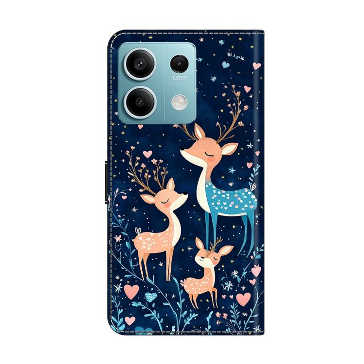 For Redmi Note 13 Crystal-Like Painted Vegan Leather Phone Case