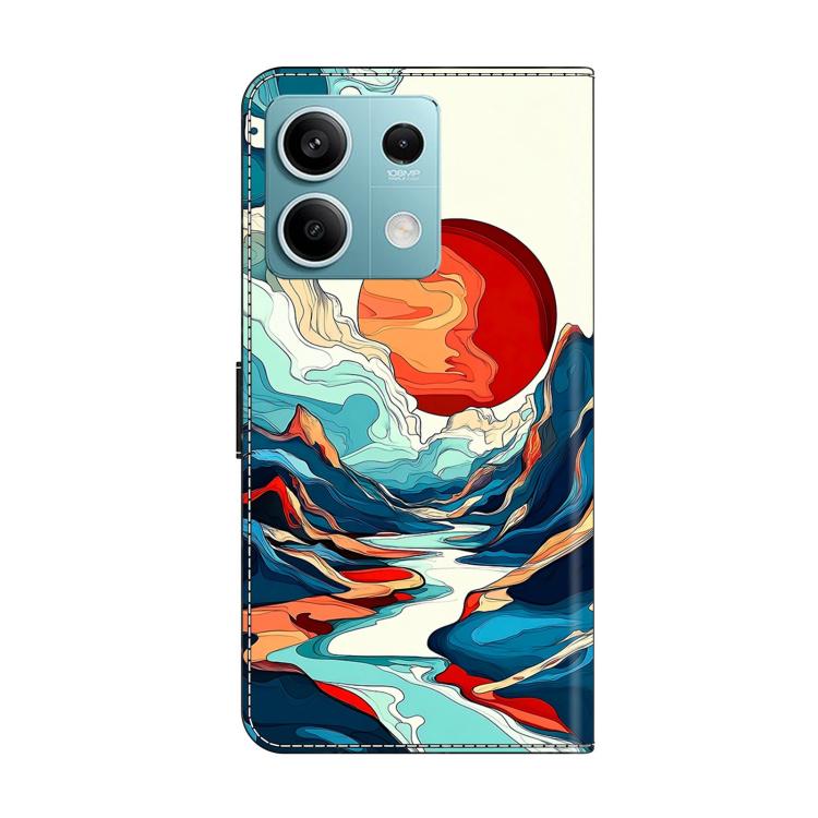 For Redmi Note 13 Crystal-Like Painted Vegan Leather Phone Case