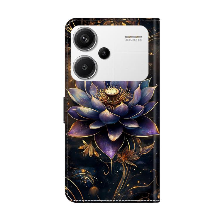 For Redmi Note 13 Pro+ Crystal-Like Painted Vegan Leather Phone Case
