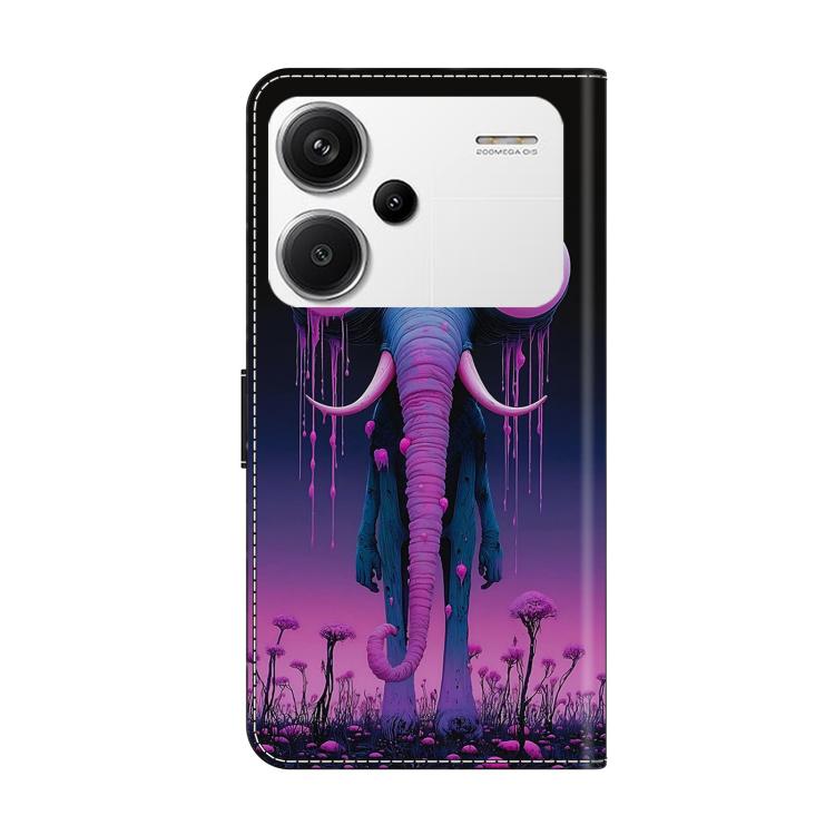 For Redmi Note 13 Pro+ Crystal-Like Painted Vegan Leather Phone Case