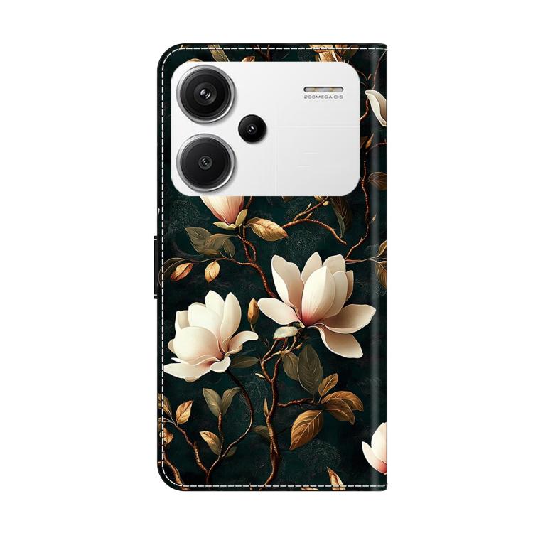 For Redmi Note 13 Pro+ Crystal-Like Painted Vegan Leather Phone Case
