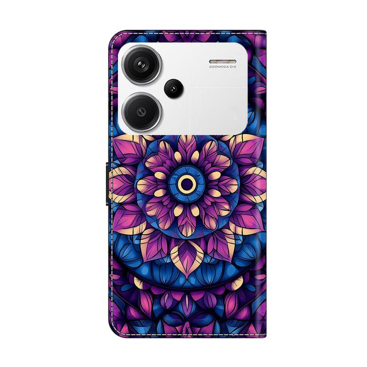 For Redmi Note 13 Pro+ Crystal-Like Painted Vegan Leather Phone Case