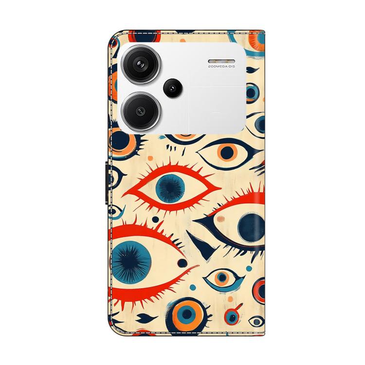 For Redmi Note 13 Pro+ Crystal-Like Painted Vegan Leather Phone Case