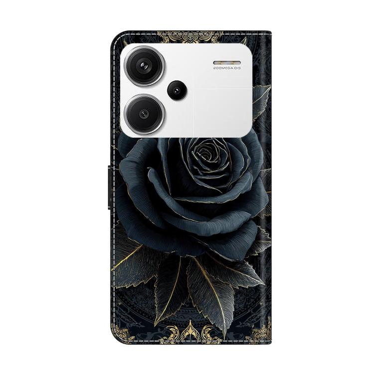 For Redmi Note 13 Pro+ Crystal-Like Painted Vegan Leather Phone Case