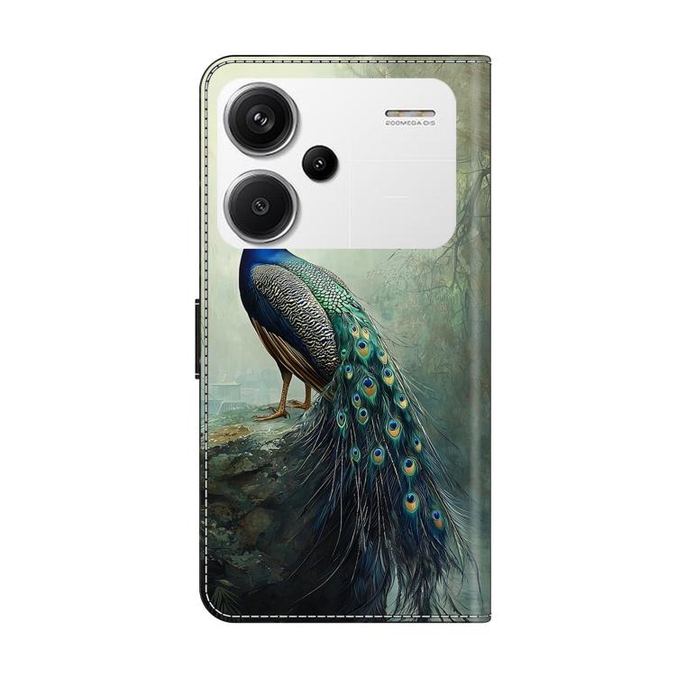 For Redmi Note 13 Pro+ Crystal-Like Painted Vegan Leather Phone Case