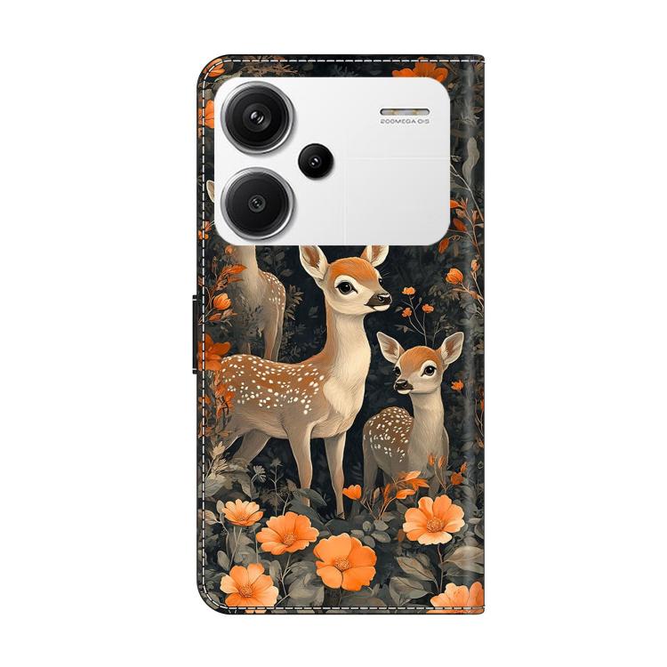 For Redmi Note 13 Pro+ Crystal-Like Painted Vegan Leather Phone Case