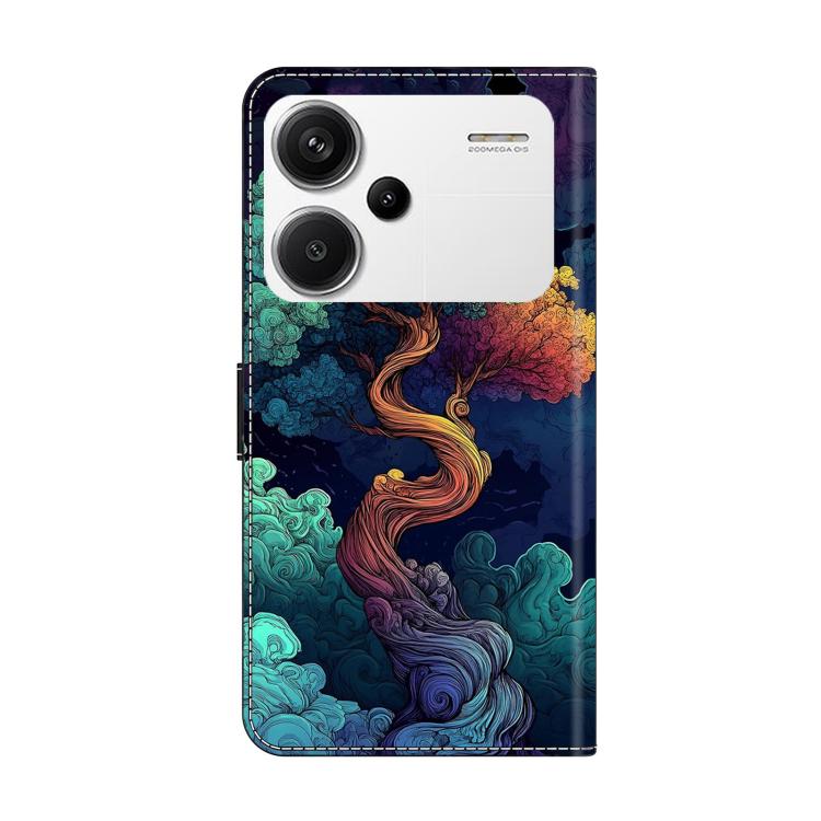 For Redmi Note 13 Pro+ Crystal-Like Painted Vegan Leather Phone Case