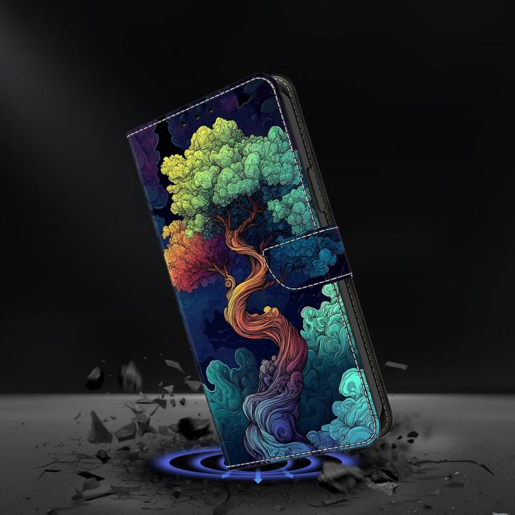 For Redmi Note 13 Pro+ Crystal-Like Painted Vegan Leather Phone Case