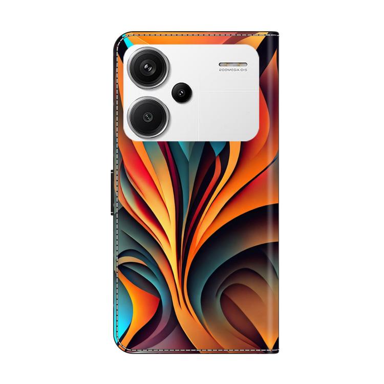 For Redmi Note 13 Pro+ Crystal-Like Painted Vegan Leather Phone Case
