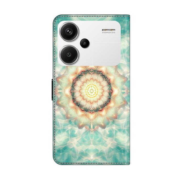 For Redmi Note 13 Pro+ Crystal-Like Painted Vegan Leather Phone Case