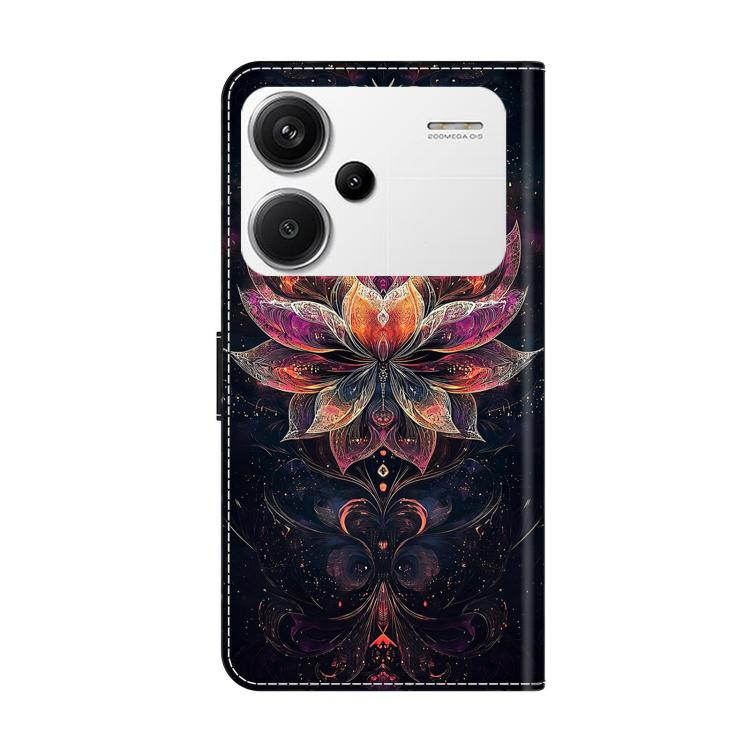 For Redmi Note 13 Pro+ Crystal-Like Painted Vegan Leather Phone Case